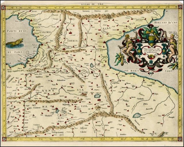 Map of Armenia Major, Colchis, Iberia, Albania -1579