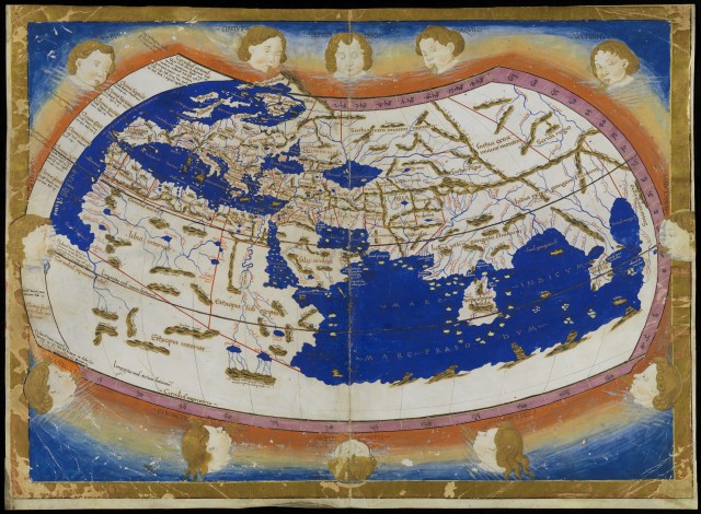 World map according to Ptolemy (2st. c. AD)